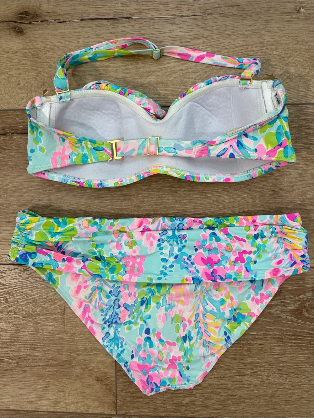 Lilly Pulitzer Catch the Wave Swimsuit *Multi Lilly Garden Size 8 - Picture 3 of 4